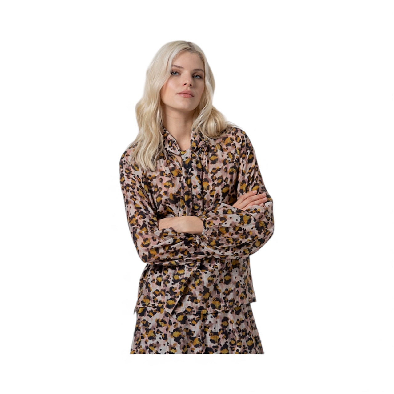 Blouse met dierenprint